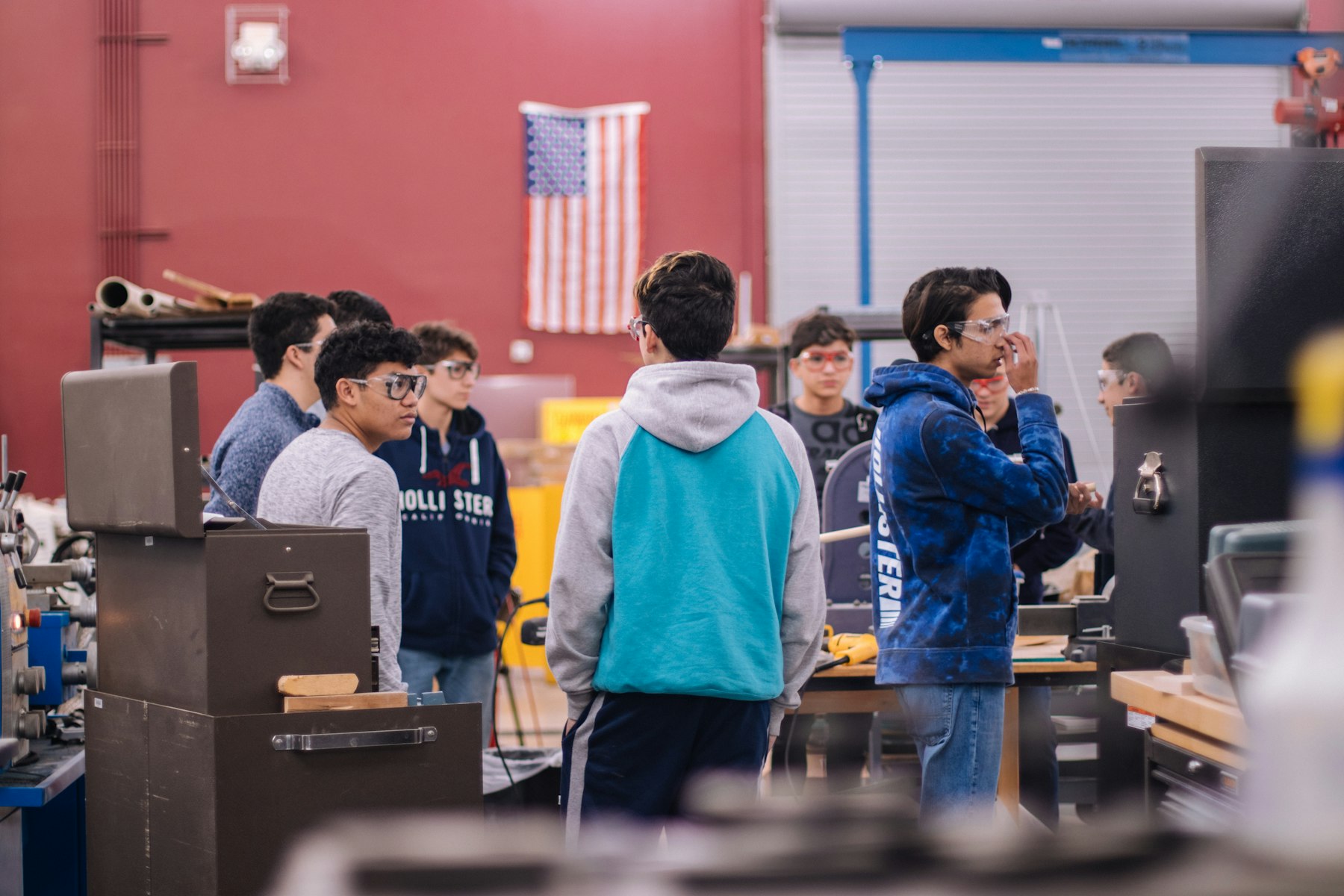 Students building a hands-on project
